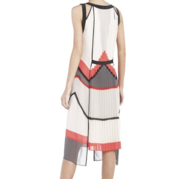 BCBG Runway Dietrich Pleated Silk Dress (New) - Picture 4 of 7